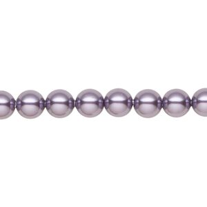 Pearl 50pk light amethyst pearl, Crystal Passions® 6mm round 5810
