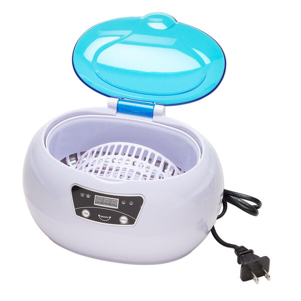 Ultrasonic jewelry cleaner, stainless steel, pkg/1, 8x5-1/2 inches with 6x3-3/4 inch tank. image number 0