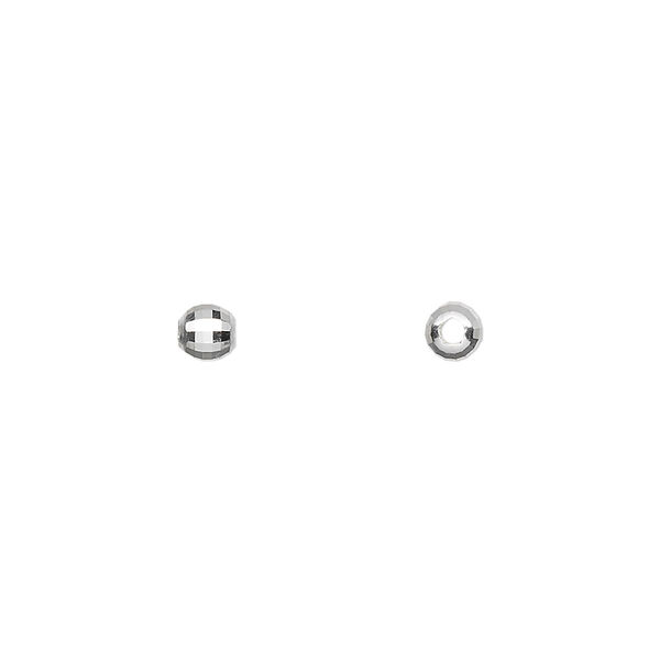 Bead, sterling silver, 4mm mirror round. Sold per pkg of 4. image number 0