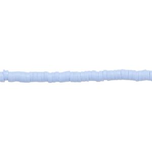 Bead, polymer clay, opaque periwinkle, 3x1mm heishi. Sold per pkg of (2) 15-1/2" to 16" strands.