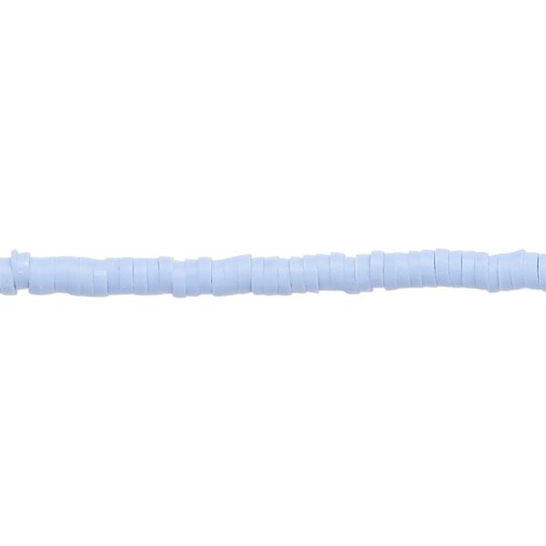 Bead, polymer clay, opaque periwinkle, 3x1mm heishi. Sold per pkg of (2) 15-1/2" to 16" strands. image number 0