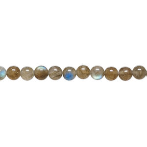 Labradorite 1pkg1, hand-cut round bead natural 15.5-16 inch 4mm