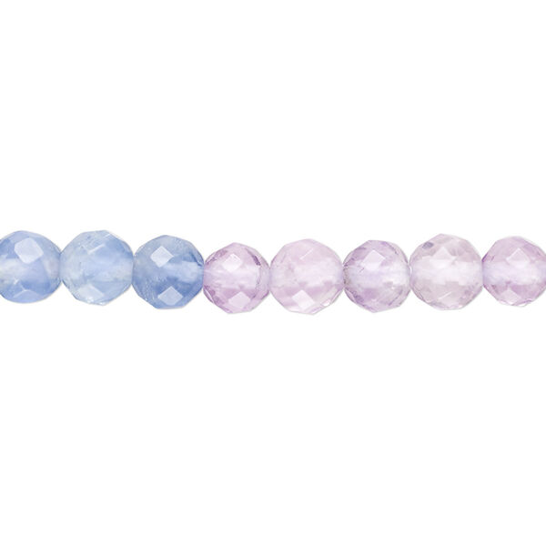 Bead, multi-fluorite (natural), 6mm faceted round, A- grade, Mohs hardness 4. Sold per 15" to 16" strand. image number 0