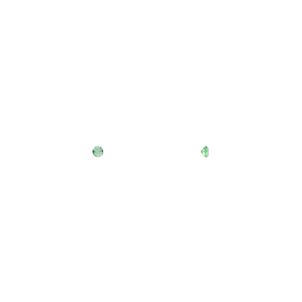Gem, cubic zirconia, emerald green, 1.5mm faceted round, Mohs hardness 8-1/2. Sold per pkg of 10. image number 0