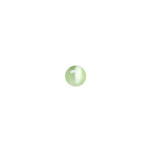 Cabochon, cat's eye glass (fiber optic glass), light green, 6mm calibrated round, quality grade. Sold per pkg of 10.