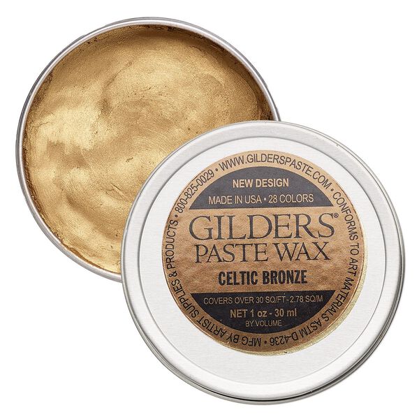 Wax paste, Gilders Paste®, pkg/1-ounce tin, Celtic bronze. image number 0