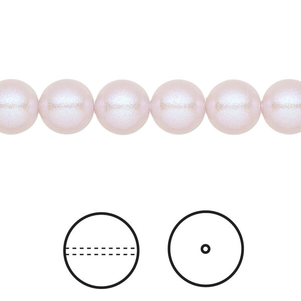 Pearl 50pk iridescent dreamy rose, Crystal Passions® 8mm round 5810 image number 0
