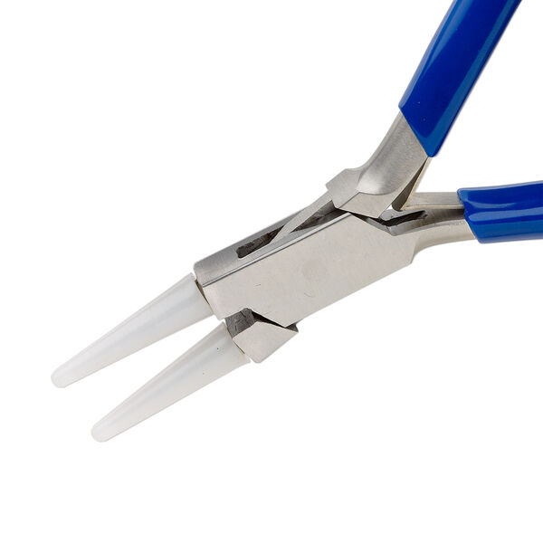 Pliers, EUROTOOL&reg;, round-nose, stainless steel / rubber / nylon, 5-1/2 inches. Sold individually. image number 1