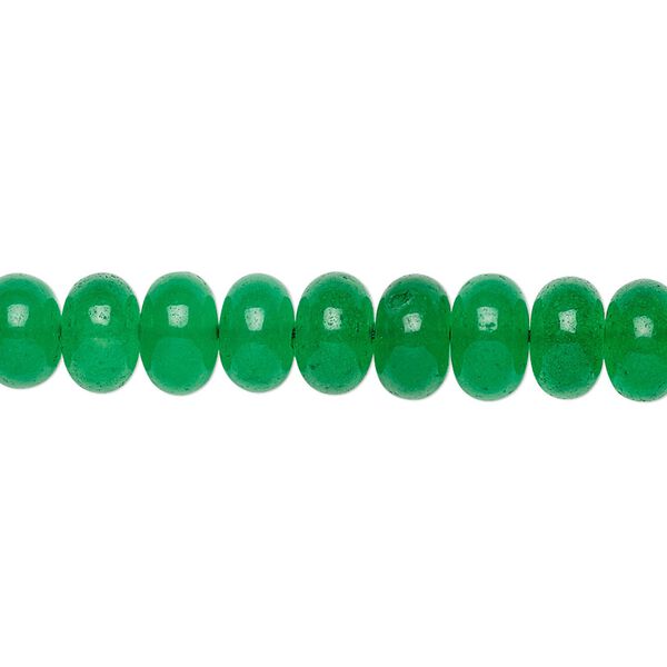 Green quartz 1pkg1, hand-cut rondelle bead 15.5-16 inch graduated 6x4mm-8x5mm image number 0