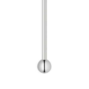 Head pin 1pkg10 sterling silver, 3 inch / 1.5mm ball tip, 24 gauge