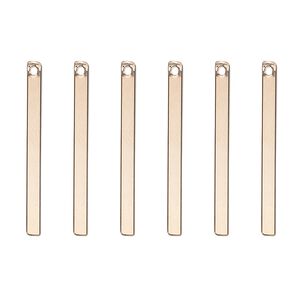 Drop, 14Kt gold-filled, 25x2mm smooth bar. Sold per pkg of 6.