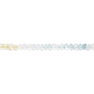 Multi-beryl 1pkg1, hand-cut faceted rondelle bead 13 inch 2x1mm-4x3mm