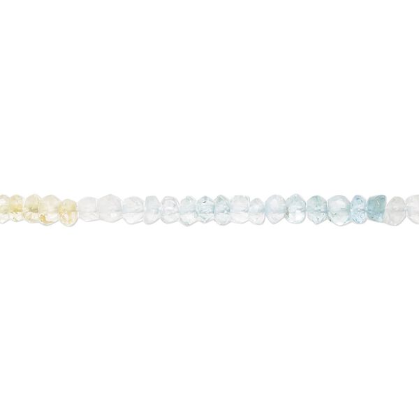 Multi-beryl 1pkg1, hand-cut faceted rondelle bead 13 inch 2x1mm-4x3mm image number 0