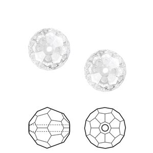 Bead 2pk crystal, Crystal Passions® 12mm round 5000