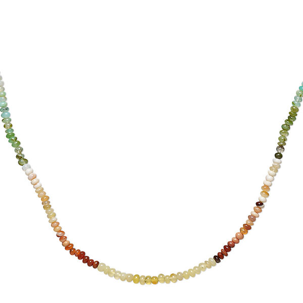 Multi-gemstone 1pkg1, hand-cut rondelle bead C+ grade, 13 inch 3x2mm-4x3mm image number 0