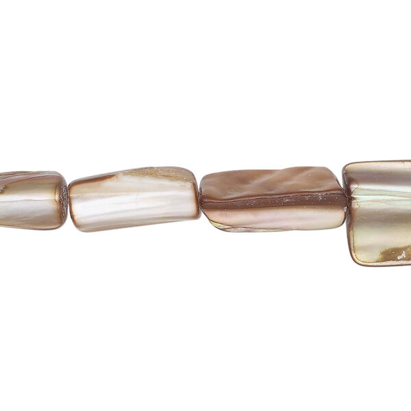 Mother-of-pearl shell 1pkg1, stick bead 15 inch copper rose 14x6mm-15x10mm image number 0
