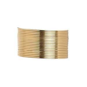 Wire, 12Kt gold-filled, dead-soft, half-round, 20 gauge. Sold per pkg of 5 feet.