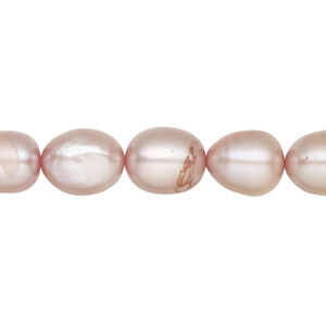 Freshwater pearl 1pkg1, rice, 15 inch taupe 8-9mm cultured