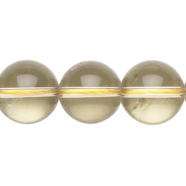 Chardonnay quartz 1pkg1, round bead 15 inch 14-16mm image number 0