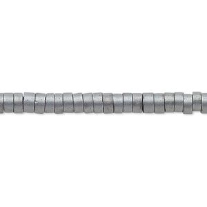 Hemalyke™ 1pkg1, matte electroplated heishi bead 8 inch 2x1mm