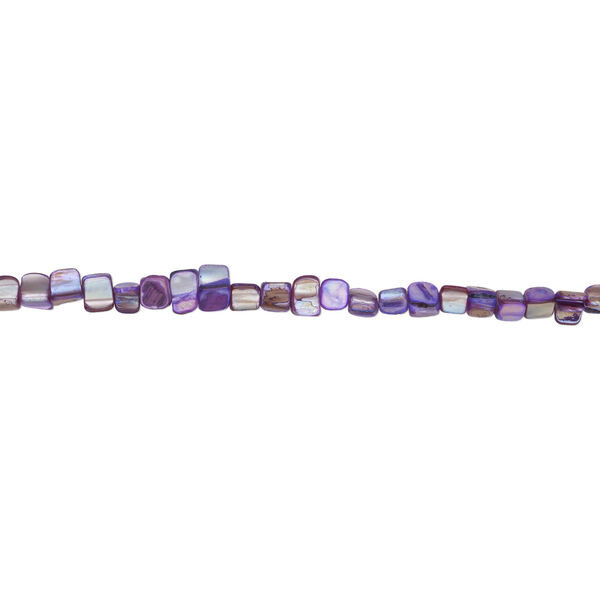 Mother-of-pearl shell 1pkg1, triangle tube bead 15 inch indigo 9x5mm-13x8mm image number 1