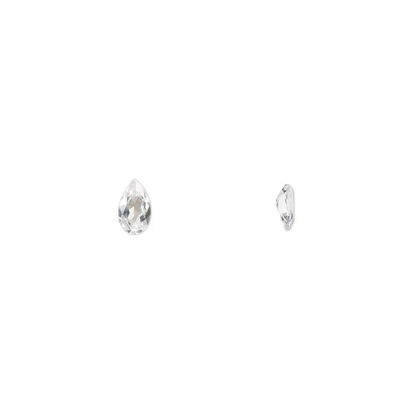 Gem, white topaz (natural), 5x3mm faceted pear, A grade, Mohs hardness 8. Sold per pkg of 4. image number 0