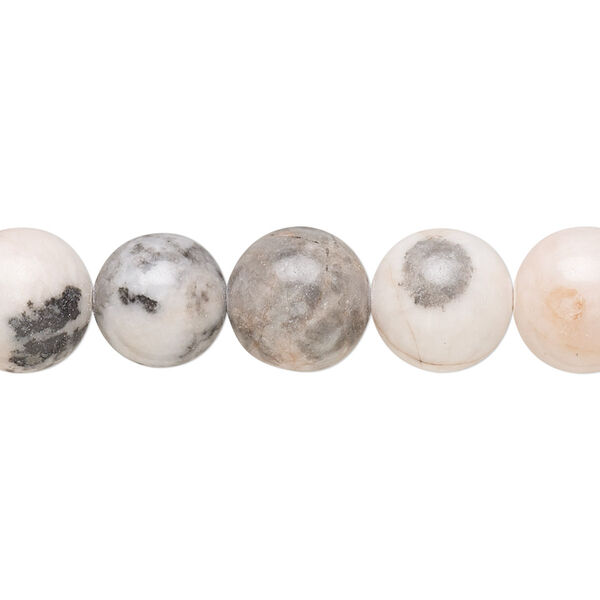 Bead, desert pink marble (natural), 9-10mm round, B grade, Mohs hardness 3. Sold per 15-1/2" to 16" strand. image number 0