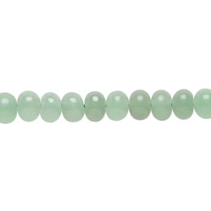Green chalcedony 1pkg1, hand-cut rondelle bead 14 inch 6x4mm-7x5mm