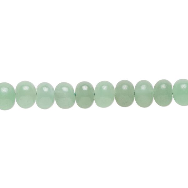 Green chalcedony 1pkg1, hand-cut rondelle bead 14 inch 6x4mm-7x5mm image number 0