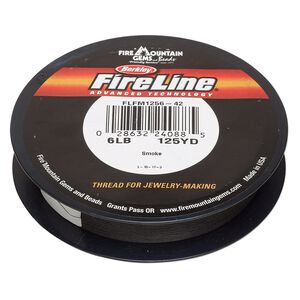 Thread, Berkley® FireLine®, gel-spun polyethylene, smoke, 0.15mm diameter 4-fiber braid, 6-pound test. Sold per 125-yard spool.