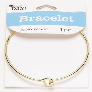 Bracelet 1pkg1 steel 8 inches hook clasp, gold finish