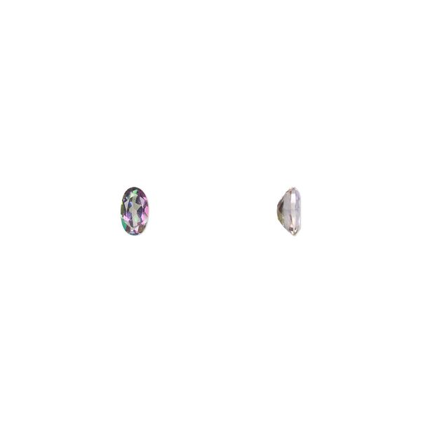 Mystic topaz 1pkg1, hand-cut faceted oval gem 5x3mm image number 0