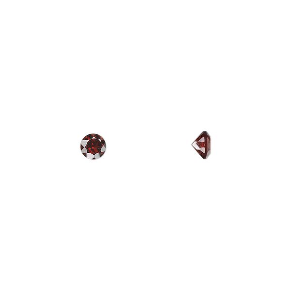 Almandite garnet 1pkg4, hand-cut faceted round gem natural 4mm image number 0
