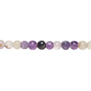 Multi-fluorite 1pkg1, round bead natural, 15 inch 4mm