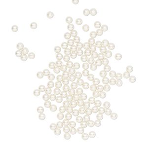 Pearl 100pk cream, Crystal Passions® 2mm undrilled round 5809