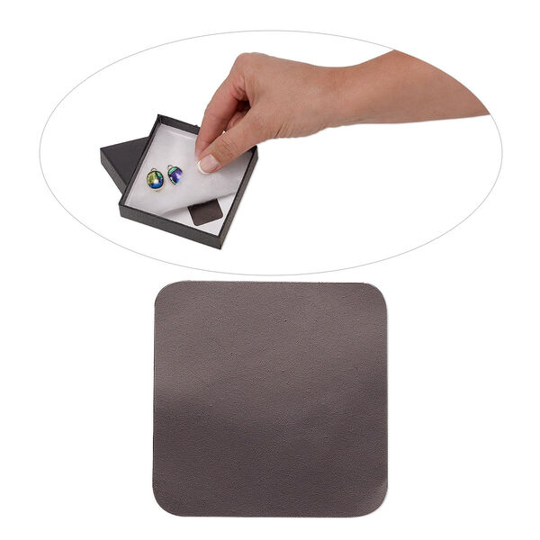 Anti-tarnish Poly-Tab, Static Intercept®, black, 1-inch square. Sold per pkg of 100. image number 0