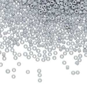 Seed bead, TOHO BEADS®, glass, pkg/7.5g, #11 round, opaque grey (TR-11-53).
