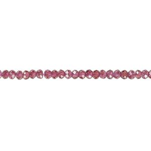Rhodolite garnet 1pkg1, faceted rondelle bead natural 15.5-16 inch 3x2mm
