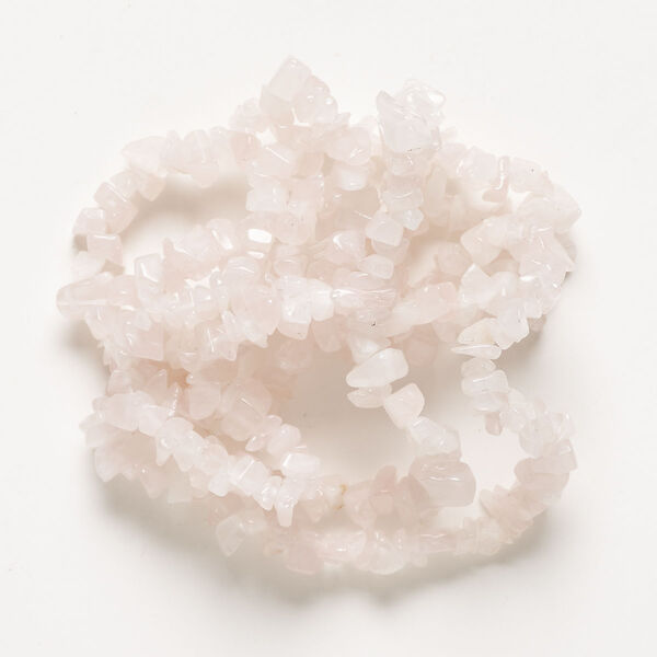 Rose quartz 1pkg1, chip bead C grade, 32 inch small to large image number 0
