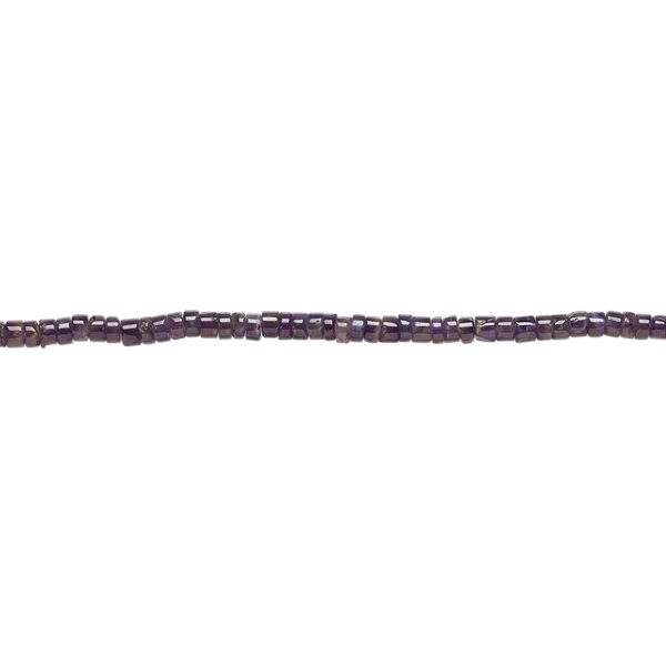 Amethyst 1pkg1, hand-cut heishi bead natural, 13 inch dark 6x3mm-7x5mm image number 1