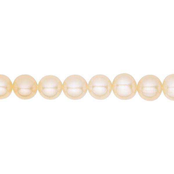 Pearl, White Lotus™, cultured freshwater, peach, 6-6.5mm semi-round, B grade, Mohs hardness 2-1/2 to 4. Sold per 15-1/2" to 16" strand. image number 0