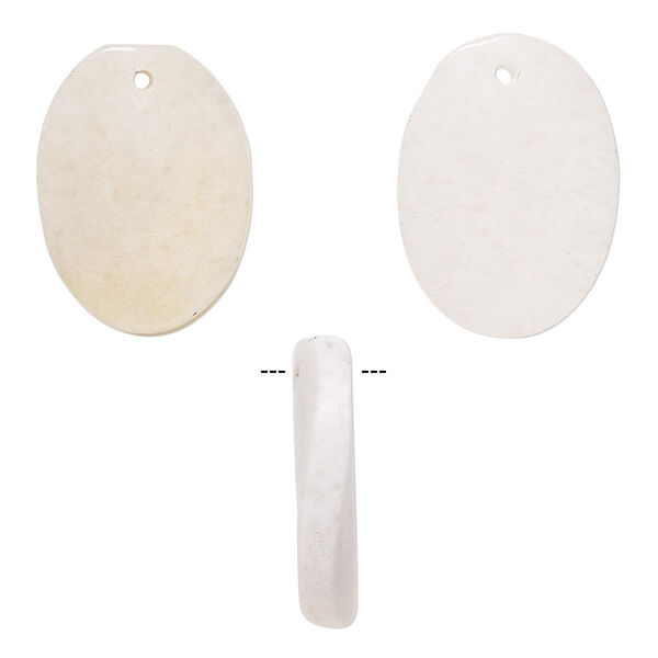 Focal, Malaysia "jade" (quartz) (natural), 30x22mm-31x23mm twisted flat oval, B- grade, Mohs hardness 7. Sold per pkg of 2. image number 0