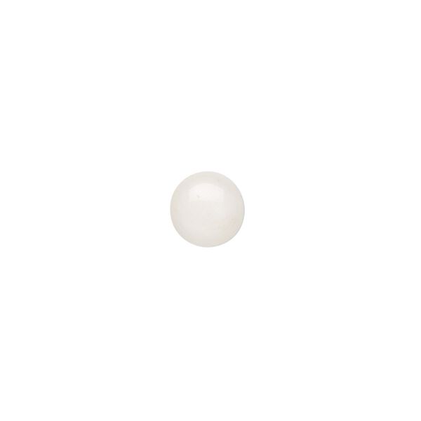 Cabochon, bamboo coral (bleached), white, 8mm calibrated round, Mohs hardness 3-1/2 to 4. Sold per pkg of 2. image number 0