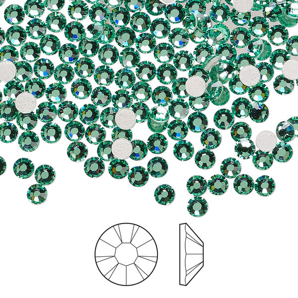 Flat back 1440pk Caribbean Sea foil back, Preciosa MAXIMA Czech crystal hotfix rhinestone 3-3.2mm chaton rose round SS12 image number 0