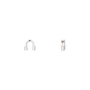 Wire protector, Accu-Guard™, silver-plated brass, 5mm tube. Sold per pkg of 100.