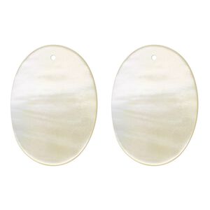 Drop, gold lip shell (natural), 25x18mm oval, Mohs hardness 3-1/2. Sold per pkg of 2.