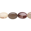 Moukaite jasper 1pkg1, flat oval bead natural 15.5-16 inch 18x13mm image number 0
