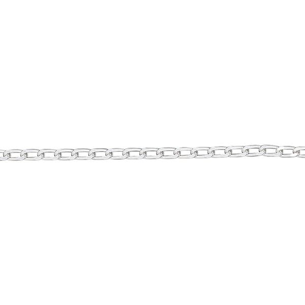 Chain, sterling silver, 1.7mm diamond-cut long curb. Sold per pkg of 5 feet. image number 0