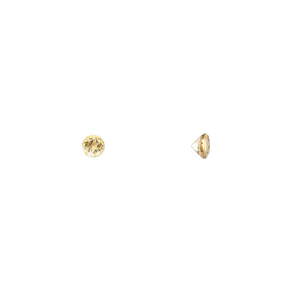 Gem, citrine (heated), 3.5mm faceted round, A grade, Mohs hardness 7. Sold per pkg of 4. image number 0