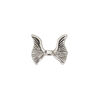 Bead, pewter (tin-based alloy), pkg/1, antique silver plate, 16x14mm textured wing, fits 5.5mm bead. image number 0